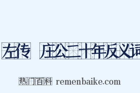 左传·庄公二十年反义词是什么意思的图片
